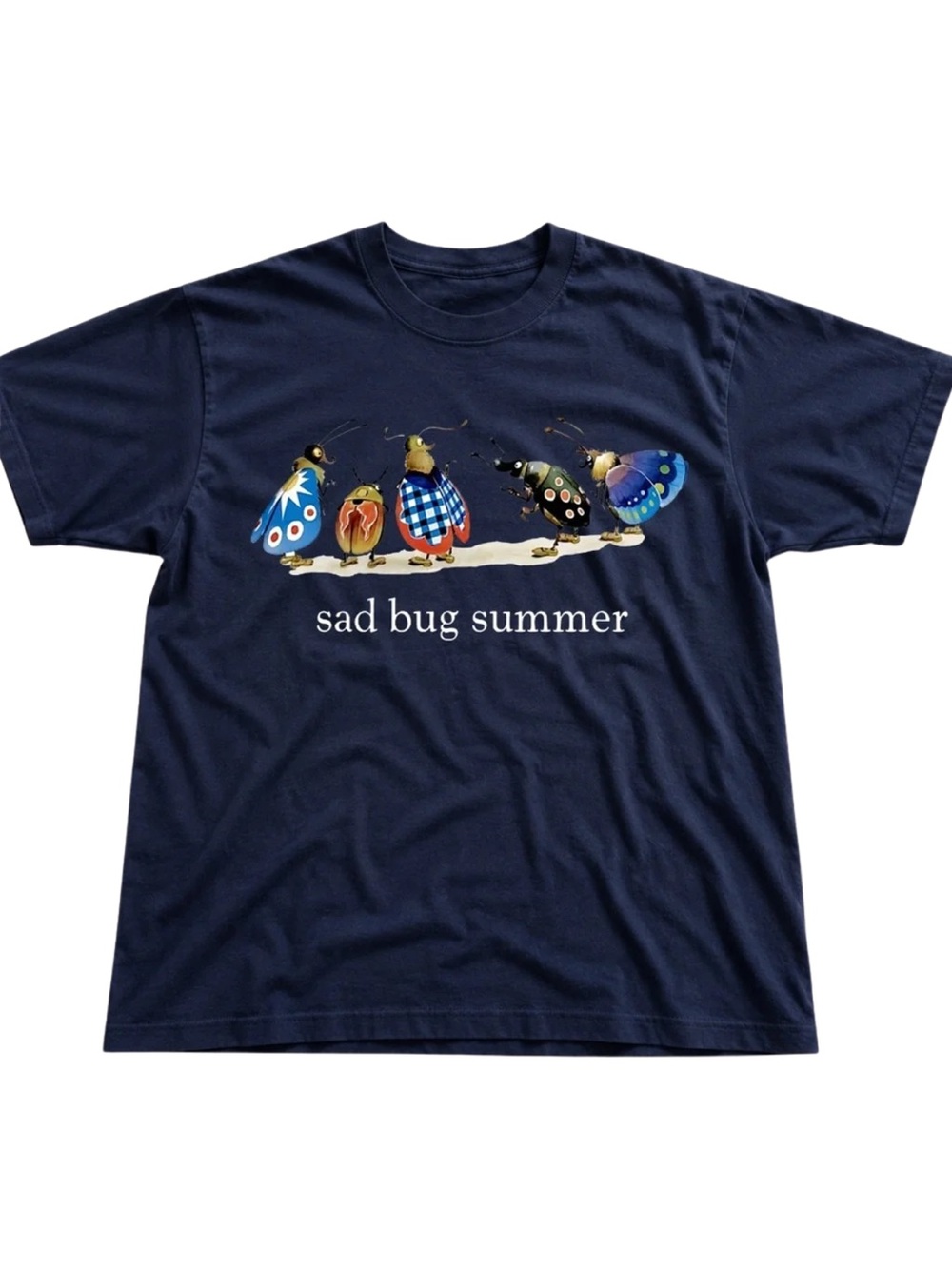 Gildan Sad Bug Summer Navy Graphic Tee